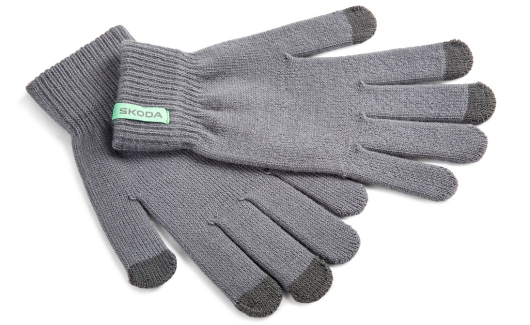 Перчатки мужские серые SKODA (000084340G8XP) 3