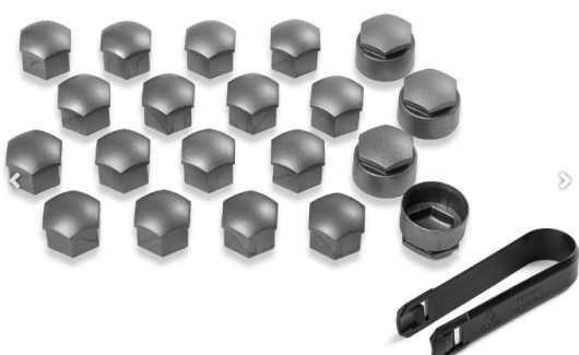 Ковпачок колiсних болтiв к-т (сірий мат, бот+секрет) (1Z0071215AZ37) 1